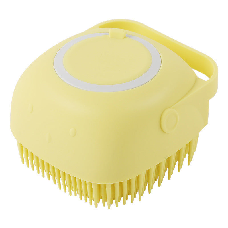 2-in-1 Silicone Pet Bath Brush – Shampoo Dispenser & Gentle Massage (Dogs & Cats)