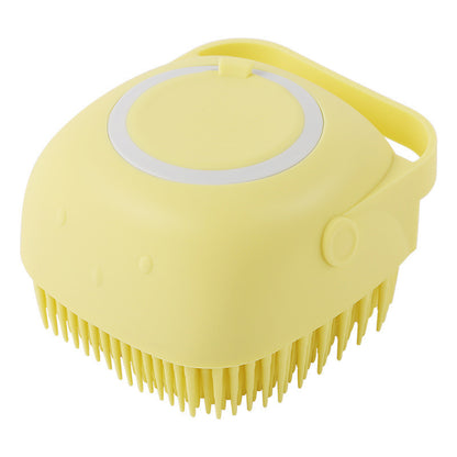 2-in-1 Silicone Pet Bath Brush – Shampoo Dispenser & Gentle Massage (Dogs & Cats)